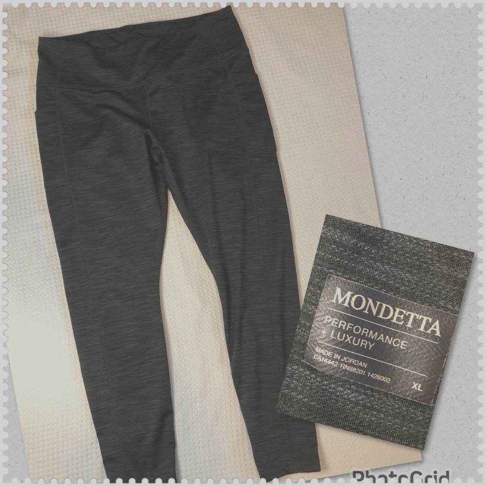 Mondetta - Women's XL - Pants Performance + Luxury Workout Activewear Yoga Black